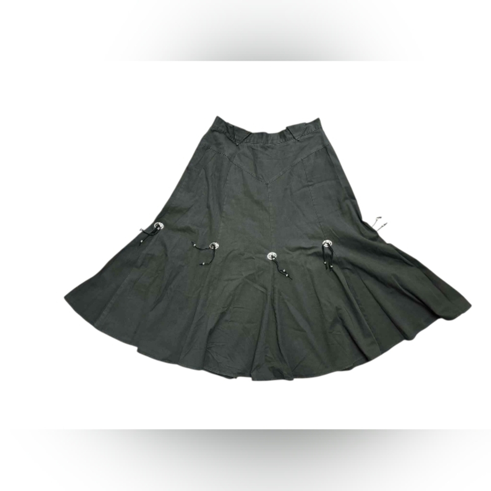 Roughrider By Circle Y Western Skirt Long Black Flowy Size 17/18 EUC - Picture 6 of 10